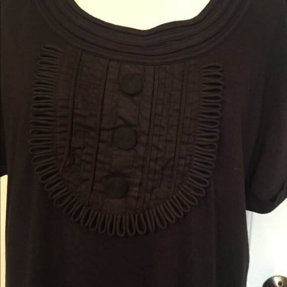 SEE BY CHLOE DRESS BLACK JERSEY KNIT SHIFT ITALY 46 US 10 - Picture 2 of 8